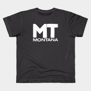 MT Montana State Vintage Typography Kids T-Shirt